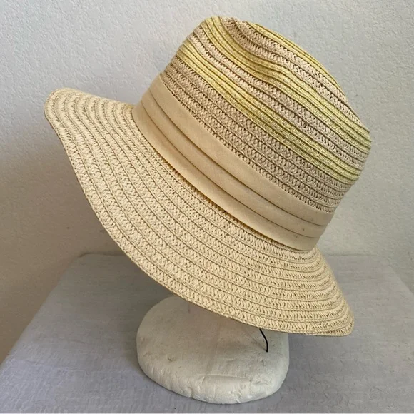 NWT Adjustable Vince Camino  Straw Hat VINCE CAMUTO 100% PAPER STRAW ADJUSTABLE WIDE Brim HAT B3 | eBay main image 2